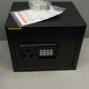 1.6 Cub Fire Proof Safe for Home Documents, Anti-Theft Digital Security Box with Electronic Keypad Lock and Spare Key, Small Safes for Home Use Fire and Water proof for Money Jewelry Valuables