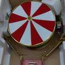 Mr. Christmas Gold Label Animated and Musical Carousel, Christmas Decoration, LED Lights, Plays 50 Songs, 8 Inch, Red