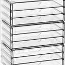 Yieach 11.1 Inch Long Clear Drawer Organizers Stackable,3 Pack Small Acrylic Drawers,School,Office Supplies Organizer And Storage Bins for Stationery,Marker,Pen,Pencil,Craft Desktop Storage Drawers