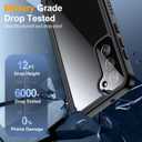 SPIDERCASE Designed for Samsung Galaxy S23 Case Waterproof,Built-in Screen & Camera Lens Protector[IP68 Underwater][Military Grade Shockproof] Full Body Protection Phone Case,Purple/Clear