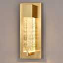 WOSHITU LED Wall Sconce Light: 11 Inch Gold Modern Sconces Wall Lighting 3000K Dimmable Crystal Wall Lamps Indoor Bathroom Sconce Wall Mount Light Fixtures for Living Room/Bedroom/Hallway