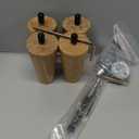 Premium Ash Wood Furniture Legs (Full Install Kit) - Pick Your Size and Color (4 Inches)