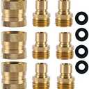 Garden Hose Quick Connect Brass Hose Quick Connectors Water Hose Connector 3/4"GTH (3 Female Coupler+ 6 Male Nipples)