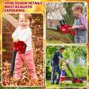 Arrowbash 3-in-1 Kids Gardening Toy Set, Toy Leaf Blower & Hedge Trimmer & Kids Push Lawn Mower with Realistic Sound, Outdoor Backyard Play Educational Learning Birthday Summer Gift for 3-8 Boys Girls