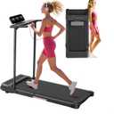 Walking Pad Treadmill with Handle Bar, Compact Portable Treadmills for Home Small, Electric Walking Pads with Handles, 3.5HP Quiet and LED Display, 400 LBS Capacity (gray)