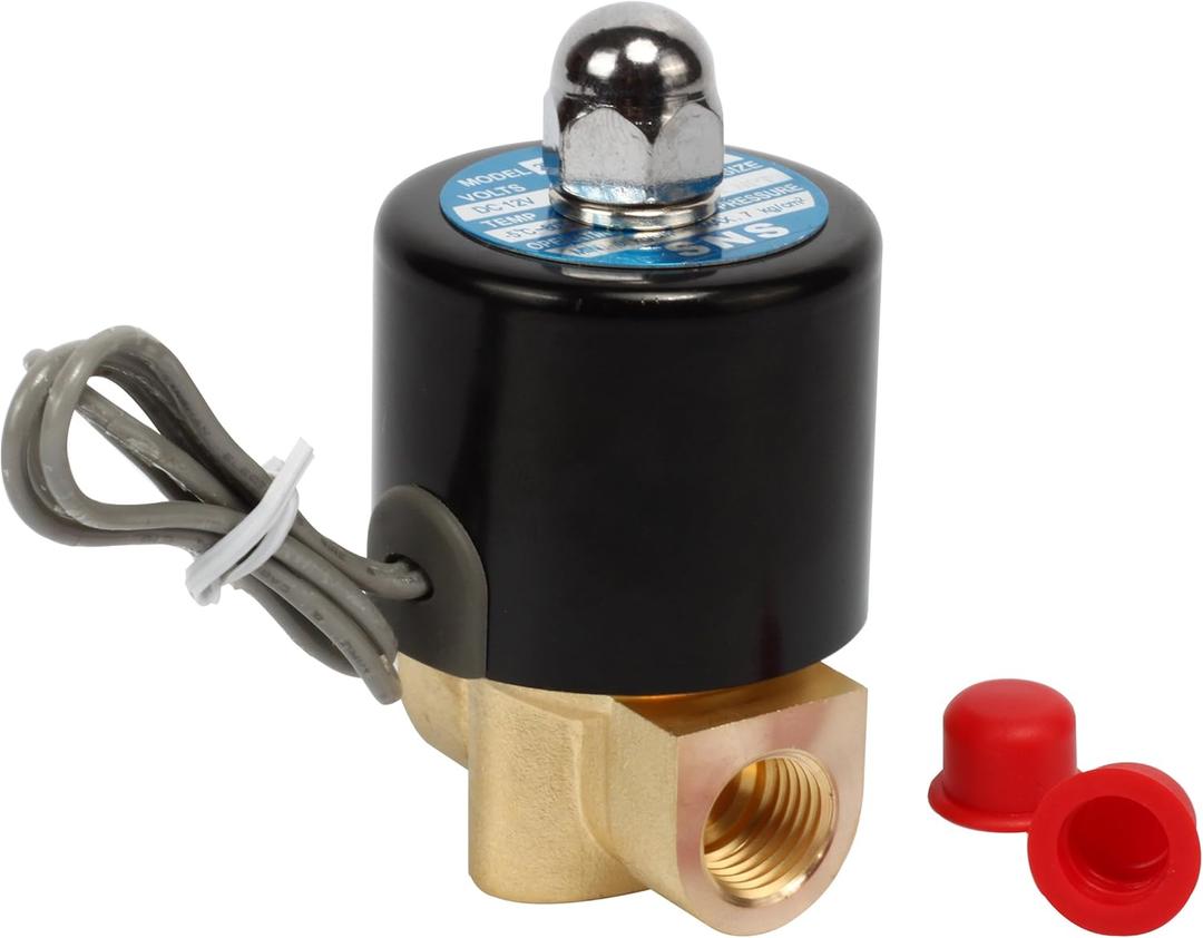 SNS 1/4"NPT AC24V Brass Electric Solenoid Valve Normally Closed Water, Air, Diesel 2W025-N08/AC24V