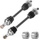 Front Left/Right CV Axle with Bearing for Arctic Cat 400/450/500/550/650/700 2006 2007 2008 2009-2014, Drive Half Shaft For 0502-813, 1502-345, 0502-812, 1502-344 (2*Front Axles+bearings)