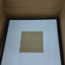upsimples 18x18 Picture Frame, Display Pictures 8x8 with Mat or 18 x 18 Without, Wall Hanging Square Frames, Black, 1 Pack