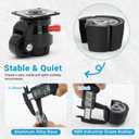Nefish Heavy Duty Leveling Machine Casters 2200 LBS, Upgraded Ratchet Arm Design Leveling Retractable Castors Set of 4, Aluminum Base & Industrial Grade Rubber Workbench Caster for Industrial, Machine