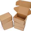 6x4x3 inch Shipping Boxes Set of 6 Brown, Inner Size 5.6x3.6x2.6 inch Cardboard Box Mailers for Small Business Packaging Mailing or Gift Wrapping Giving