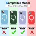 [6 in 1] Magnetic Silicone for iPhone 12 Phone Case/iPhone 12 Pro Phone Case,[Compatible with Magsafe][Glass Screen Protector][Soft Anti-Scratch Microfiber Lining] Shockproof Case 6.1 inch-Sand Pink