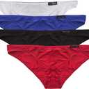 WINDAY Men Briefs Breathable Ice Silk Triangle Bikinis and Briefs D318 (XXXL)