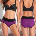 Eiggam Underwear for Women Cotton High Waist Panties Full Coverage Briefs Soft Strech Ladies Breathable Panties-Multi Pack (XL)