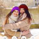 Geyoga 4 Pcs Winter Headbands for Women Fleece Lined Knit Ear Warmers Fuzzy Headbands for Cold Weather