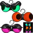 Joiedomi 3 Pack Halloween Decorations Indoor Flashing Peeping Eyes Lights with Timer, Halloween Glowing Decorations Outdoor Party Supplies, Spooky Animated Lights Eyes Decor for Yard Lawn Garden