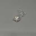 1 die Metal D20 DND Dice - Dragon Scale Metallic 20 Sided Giant Polyhedral Dice,35mm Large Dragon Eye Metal D&D Dice for Dungeons and Dragon Tabletop Game(White Dragon Scale)