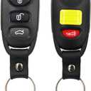 4 Buttons Key Fob Remote Control Case Shell Replacement OSLOKA423T for Hyundai 2007-2015 Sonata Kia 2010-2014 Forte 2008-2017 Elantra 2006-2010 Optima 2007-2009 Spectra (1PCS)