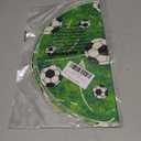 XCHI Green Soccer Grass World Cup Round Placemats Set of 4 Table Mats for Game Day Soccer Party Home Kitchen Dining Table Decorations 14x14 Inch