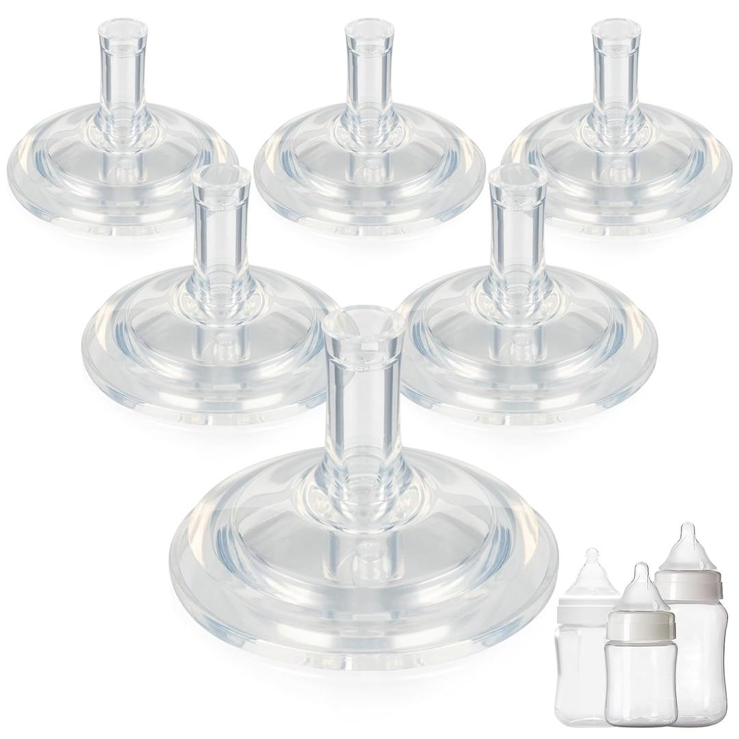 Sippy Straw Nipple for Evenflo Balance Plus Wide Neck Baby Bottles,Leak-Proof,Fast Flow Soft Silicone Straw Top Nipples,6m+,6 Count
