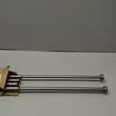 EXCLUSIVE HOME Topper Double Curtain Rod and Finial Set, Gunmetal, 36"-72", Gunmetal