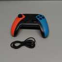 Wireless Switch Controller for Nintendo Switch/Switch 2/Lite/OLED Controller, Switch Controller with a Mouse Touch Feeling on Back Buttons, Extra Switch Pro Controller with Wake-up,Programmable, Turbo Function (Red+Blue)