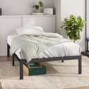 ZINUS 14 Inch Elias Metal Platform Bed Frame, Steel Support, No Box Spring Needed, Easy Assembly, Twin (Black)