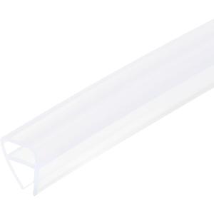 Uxcell Shower Door Side Seal, U-Type Shower Door Sweep for 7/16" Glass 130" Long Silicone Frameless Glass Door Seal Strip, Stop Shower Leaks, Clear