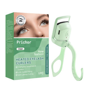 Heated Eyelash Curler, Fast 5s Heat up, 24 Hours Long Lasting, Rechargeable Electric Lash Curler, Temperature Control, Safe Anti-Burn Eye Lash Curler, Quick Natural Curling Lashes (Green)