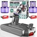 EGR 7000mAh V11 Battery Replacement Compatible with Dyson V15 Button Click in Installation Style Battery V11 V15 SV15 SV16 SV22 970425-01 Vacuum Cleaner (Not Fit for Fixing Styles with Screws)