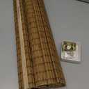 LazBlinds Cordless Bamboo Roman Shades, Privacy Blinds for Interior Windows, Room Darkening Roll Up Bamboo Blinds for Home & Patio, 22.5" W x 48" H, Highfield Teak