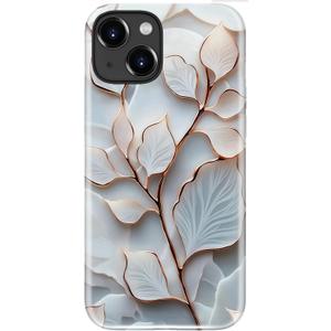 LUMARKE for iPhone 15 Plus Case Cute,Aesthetic Vintage Wildflower Leaf Hard Shell,Compatible with Magsafe,Trendy Unique Cool Retro Floral Protective Slim Silicone Phone Cover for Women Girls (Elegant Leaf Veins)