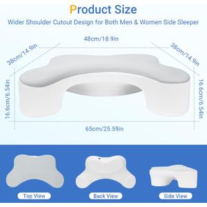 Wattne Side Sleeper Pillows with Arm Holes