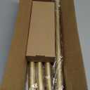 YNL Curved Shower Curtain Rod 35-82In(2.9-6.8Ft), Gold Round Rustproof Shower Rod for Bathroom Bathtub, Adjustable Arched Shower Curtain Rod, Never Rust|Extra Space|Non-Slip|Expandable|Need to Drill.