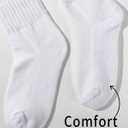 HONGTEYA Slouchy Crew Socks for Women Soft Scrunch Socks Cute Fashion Retro for Boot Sneakers Size 5-11 (One Size Tall, 2pairs*white)