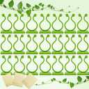 150Pcs Plant Clips for Climbing Plants Wall Clips with Stickers- Plant Wall Clips Pothos Plant Climber Support Plant Clips Plant Hooks for Vine Clips Money Plant Clips for Wall Plant Support