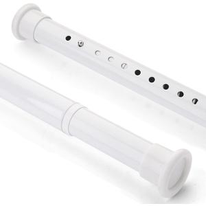 Heavy-duty Tension Curtain Rod, 28-43 Inch,Spring Closet Rod, for Windows or Shower, Easy to Install, No Drilling, No Rust, for Bathroom, Rod Diameter 1.26 Inches (WHITE)