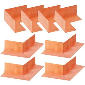 uxcell 8pcs Inside Waterproofing Corner Shower Seamless Corner Cover, Outside Polyethylene Seamless Corner for Bathtub and Steam Room, Orange (Inside+Outside)
