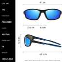 Cycling Sunglasses for Men Women Polarized Sports Sunglasses Running Ski (Black)