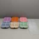 6 Pack Meal Prep Containers, 4 Compartment Bento Snack Boxes, Reusable Divided Lunch Box Containers for Adults, Kids, Toddlers, Travel, Work, School