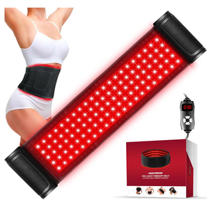 Red Light Therapy for Body, Infrared Light Therapy for Belt Shoulder Waist, Upgraded 3 in 1 LED Beads, 660nm Red Light & 850nm Near Infrared Light Therapy Belt Wrap Timer Remote Control