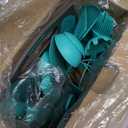 19-Piece Kitchen Utensil & Knife Block Set: 12 Non-Stick, Heat-Resistant Silicone Cooking Utensils (Spatula, Tongs, Ladle, Scissors) + 5 Sharp Kitchen Knives & Cutting Board (Green)