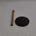 Paper Towel Holder Countertop with 7" Weighted Black Marble Base - Modern Free Standing Paper Roll Holder, Brushed Gold Stainless Steel Stand Paper Towel Holder for Kitchen and Bathroom