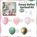 Baby in Bloom Balloon Arch Kit, 134Pcs Dusty Sage Green and Pastel Pale Pink Cream White Beige Light Gold Floral Balloon Garland for Girls Boho Baby Shower Flower Birthday Garden Tea Party Decorations