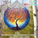 Stained Glass Suncatcher Ornament - Tree of Life Christmas Decorations - Christmas Ornaments for Tree - Holiday Present Ideas - Gift Exchange