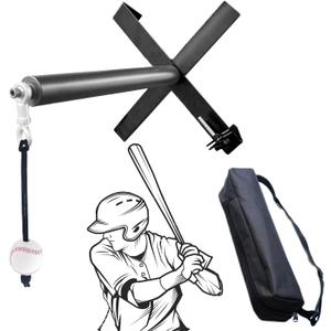 Portable Baseball/Softball Swing Trainer with The Tethered Ball, Hit Away Baseball Swing Trainer System, Easy Setup On Fence Hitting/Batting Trainer with Auto Reset.