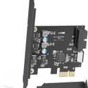 Sinefine PCIe x1 to USB 3.2 GEN1 5Gbp 19pin Front Panel Header (to Type-c Front Panel Header) + USB 3.0 20Pin Socket Expansion Card,Type-E Internal 20-pin Front Panel Connector