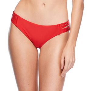 Body Glove Women's Smoothies Ruby Solid Bikini Bottom Swimsuit (Smoothie True Red), Small 