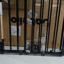 Babelio Baby Gate for Stairs, Kitchen & Doorways, No Bottom Bar| One-Handed Operation| Auto-Close| Hardware Mount (Drill Needed) Safety Dog/Pet Gate (Black - B17, 26-43" W, 28" H)