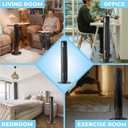 EZ-CHILL 32" 3-Speed Oscillating Portable Tower Fan, 90 Degree Oscillation, Portable Built-in Carry Handle, Quiet Operation, MTTF-32