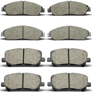 Ceramic Brake Pads Set Front Rear Replacement For Acura MDX 2007-2013,For Acura ZDX 2010-2013,For Honda Pilot 2009-2011 (D1280/D1281)